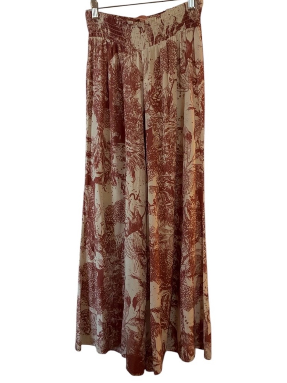Scandal Italy "Micah" Palazzo Pants in a mauve and white Sz M